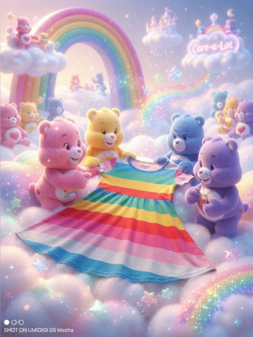 5/$100 Rainbow Stripe Short-Sleeve Dress for Kids